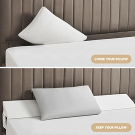 IFNOW Bed Wedge Pillow for Headboard Gap Filler(60"x6"x10") Mattress Gap Filler(0-8") Bed Wedge for Headboard Gap Between Your Headboard and Mattress White