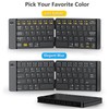 PopBloom Foldable Bluetooth Keyboard - Portable Keyboard with Storage Bag,
