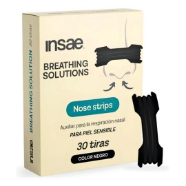 Insae Wellness 30 Tiras Nasales Antironquidos Mejora Respiracin Y Descanso Hipoalergnicas Color Negro                                                 