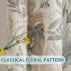 MYSKY HOME Floral Kitchen Curtains 45 Inch Length Light Filtering