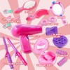 JOYIN 17Pcs Girls Beauty Salon Set, Pretend Play Doll Hair