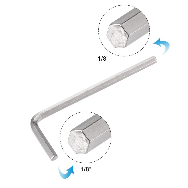 TOP-VIGOR 5Pcs 1/8 Inch Hex Key Wrench, Metric CR-V L