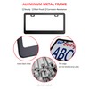 NJNYLLC License Plate Frames Black, 2 Pack Aluminum Universal Aluminum