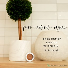 Lauren Brooke Cosmetiques Cream Eyeshadow | Natural Organic Eyeshadow, Richly Pigmented Eye Makeup, Creme Eyeshadow For Women (Dark Cocoa (Matte))