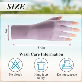 Feelorna Women Sun Protection Gloves, Breathable Ice Silk Half Finger Sunblock Gloves Summer Fingerless UV Protection Gloves Mittens for Cycling Golf Fishing Riding Gel Nails (Beige)