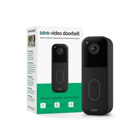 Blink Video Doorbell (newest model) – Head-to-toe HD view, two-year battery life, and simple setup. Required Sync Module not included – Add-On (Black)