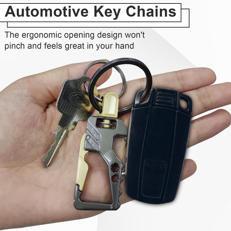 ecocstm 2 PCS Key Chain, Carabiner Clip Car Key Chains,