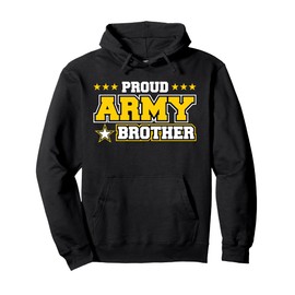 Proud Army Brother Hoodie US Military Brother Family Pullover Hoodie