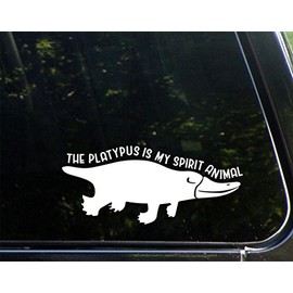 Sign Depot The Platypus is My Spirit Animal - 8-1/2" x 3-3/4" - Vinyl Die Cut Decal/Bumper Sticker for Windows, Cars, Trucks, Laptops, Etc.