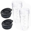 16oz Replacement Cups for Ninja QB3001SS Fit Compact Personal Blender,