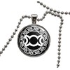 Triple Moon Wicca Pagan Pendant Necklace