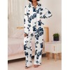 Ekouaer Womens 2 Piece Silk Satin Pajama Set Long Sleeve