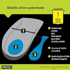 Fascitis Plantar de ortopedia Profoot, 8-13 para hombres, 1 par
