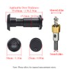 Brass Door Viewer with Privacy Screen, 220° Wide Angle Optical