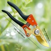Garden Shears, Sharp Japanese SK5 Steel Blade Effortlessly Prunes 1/4"