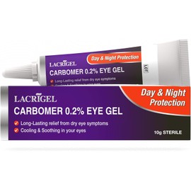 Lacrigel CARBOMER 0.2% - Eye Gel for Dry, Tired, and Red Eyes - Soothes Irritation, Reduces Soreness - 24x7 Day and Night Protection - Safe and Premium Formulation - Sterile Pack of 10g (Pack 3)