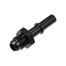 X AUTOHAUX 6AN Male to 3/8" Car Fuel Hose Quick Disconnect Adapter Connector Snap On EFI Fitting Aluminum Alloy Black
