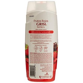 Grisi Shower Gel Frutos Rojos | Jabón líquido Corporal, fórmula antioxidante, 450 ml
