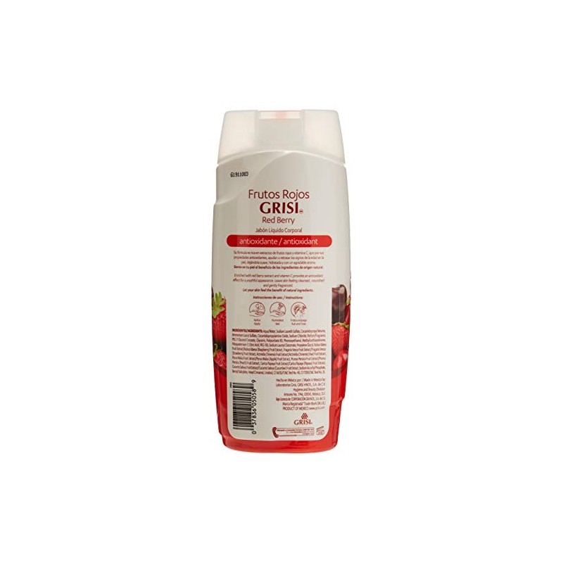 Grisi Shower Gel Frutos Rojos | Jabón líquido Corporal, fórmula