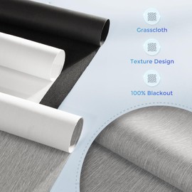 Motorized Blinds with Remote,Cordless Automatic Roller Shades for Windows,Blackout Smart Electric Blinds，Grey,48" W x 72" H