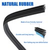 jeseny 4 Pieces Car Wiper Blade Replacement Strip, 28In Silicone