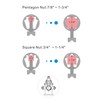 JXHONG Adjustable Ratcheting Hydrant Wrench for 7/8" to 1-3/4" Pentagon