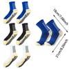 Qusmeiyici 3 Pairs Breathable Grip Socks for Boys Girls, Anti-slip
