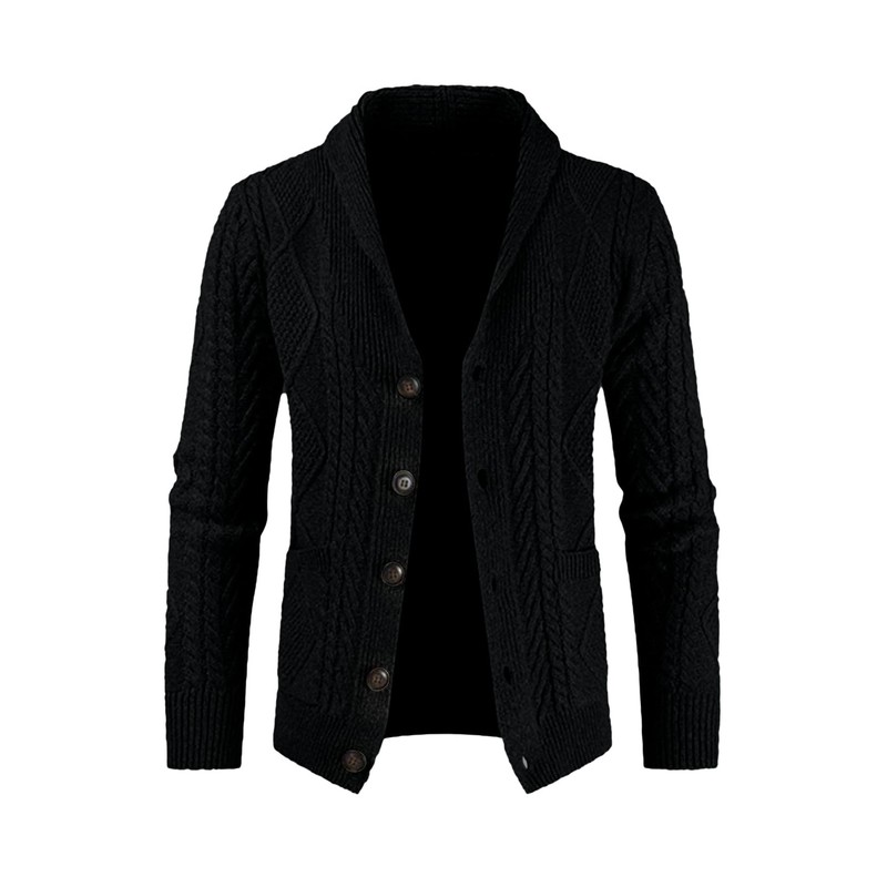 JMIERR Men's Cardigan Sweaters Fall Casual Long Sleeve Shawl Collar