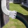 7.62 * 10.16cm/3 * 4in White-PVC Downspout Adapter, Connects Downspout