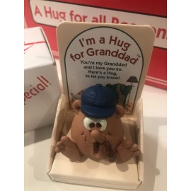 "I'm a Hug For Granddad " - The Hug Factory Collectible Figure NIP W/Gift Box
