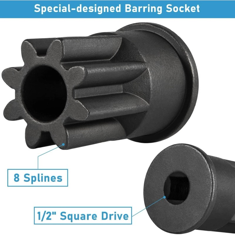 Camoo J-38587-A Engine Barring Socket Turning Tool Alt. for CAT