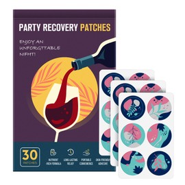 Party Recovery Patches, Patches 30 Pack, Fast-Acting for Men and Women with Green Tea, Use Before Drinking, Enjoy No Regret Night and Wake Up Refreshed. Purple