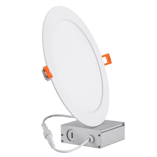 JARLSTAR 8 Inch LED Recessed Light with Junction Box, 1Pack