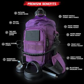 LUNCHALOT 1 Gallon Water Bottle - 128 Oz Insulated Stainless Steel Metal Water Bottle with Holder - Carrying Bag - Spout Handle - Straw Lids - Keep Cold & Hot - Indigo Tactical Flask