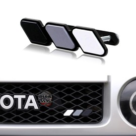 Pack-1 Tri-Color Grille Badge Emblem Decoration, Automobile Front Mesh Accessories, Compatible with Toyota 4Runner Tacoma Tundra
