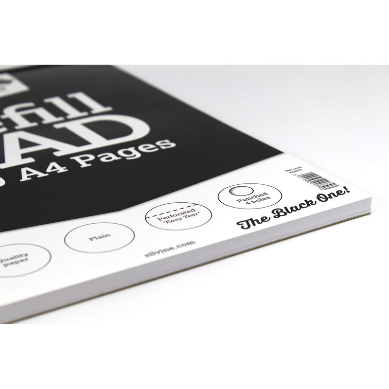 Silvine 160 Page A4 Refill Pad, Head Bound and Punched