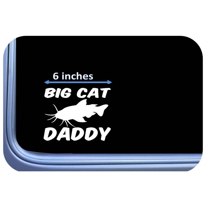 Big Cat Daddy M379 6 inch Sticker Decal Catfish Stink