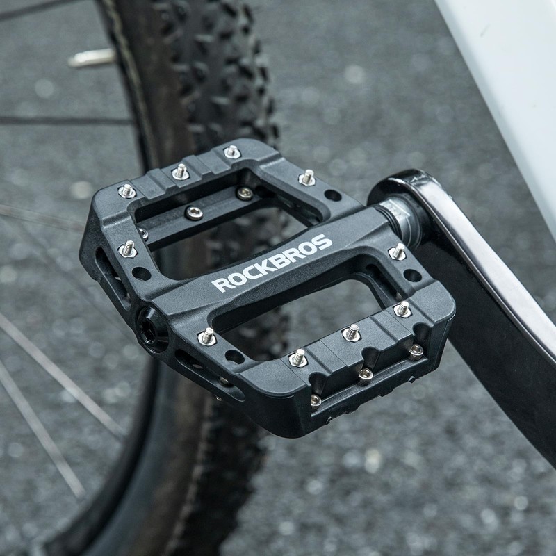 ROCKBROS Bicycle Pedals, Flat Pedals, Lightweight, mtb Pedals, Road Bike,