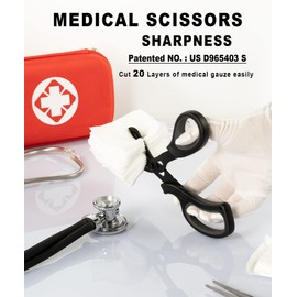 MEUUT 2 Pack Medical Scissors Trauma Shears for for Left and Right Hand - Patented Bandage Scissors Heavy Duty Surgical Grade EMT Scissor for Nurses EMT Workers