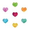 Watercolour Rainbow Heart Window Stickers | Repositionable, Reusable and Removable