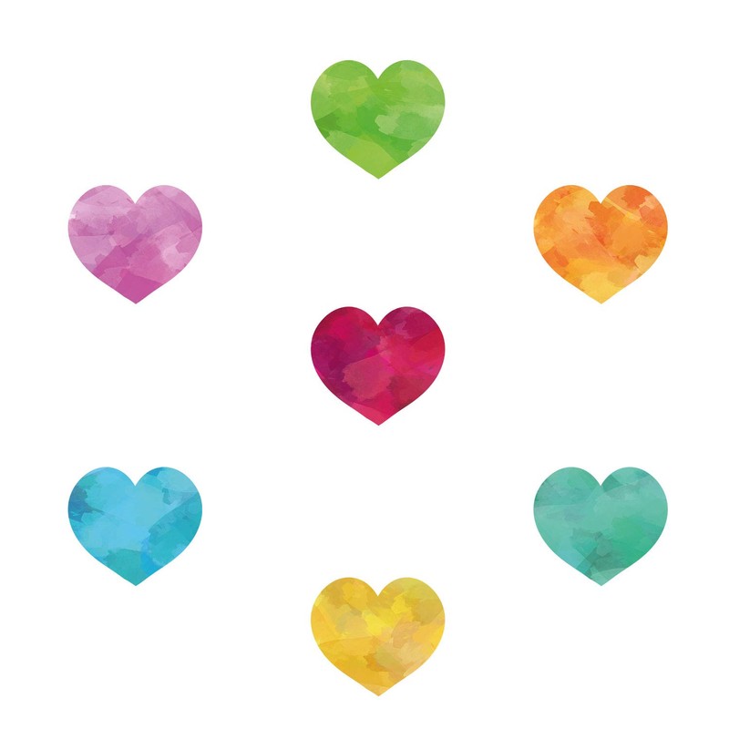 Watercolour Rainbow Heart Window Stickers | Repositionable, Reusable and Removable