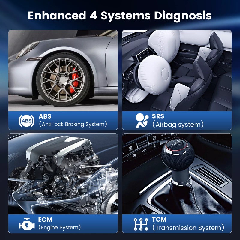 MUCAR CS4 4 System Car Diagnostic Tool OBD2 Scanner ABS