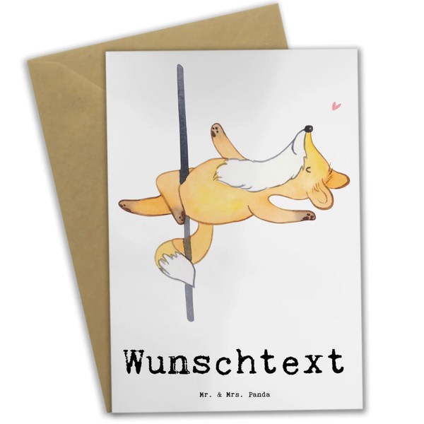 Mr. & Mrs. Panda POLEDANCE PERSONALISED GREETING CARD - PERSONALISED