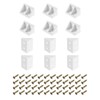 sourcing map 12Pcs 90 Degree Plastic Corner Braces, 19x32x19mm Nylon