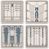 CoasterStone Frank Lloyd Wright Ennis House Windows Absorbent Stone Coasters