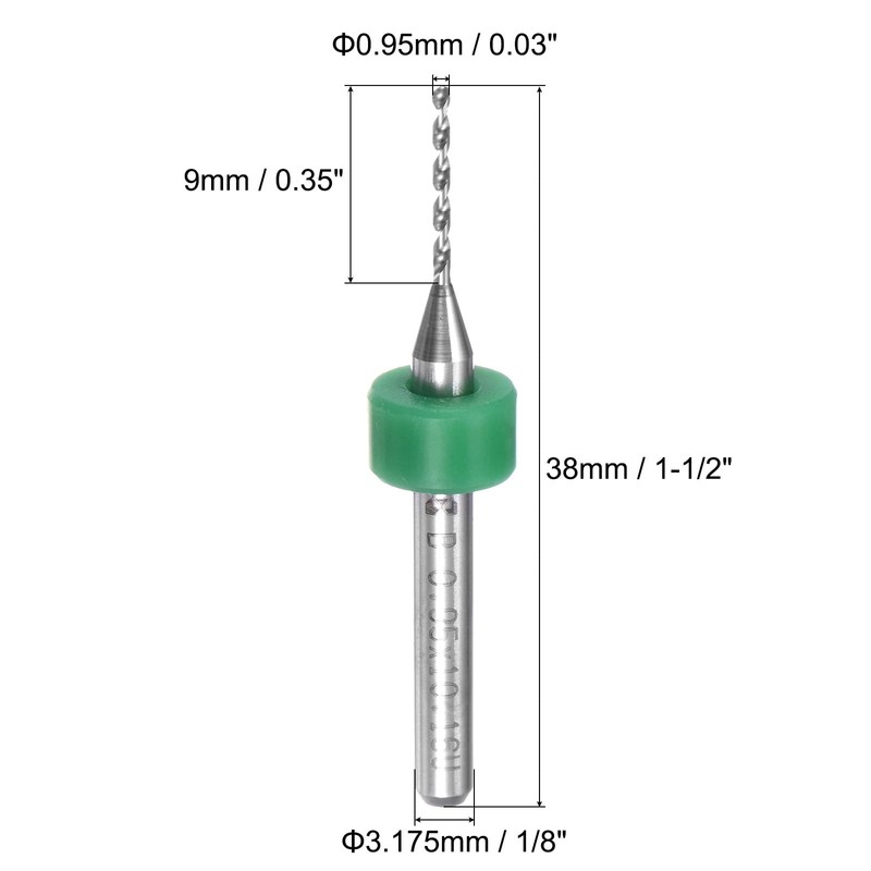 sourcing map PCB Drill Bits 0.95mm Tungsten Carbide Rotary Tool