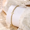 FANZE Cross Tennis Bracelet for Women 14K Gold Plated Cubic
