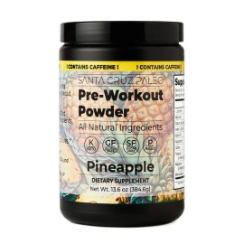 Pineapple Pre-Workout Powder with Natural Caffeine for Energy, Focus, Endurance, and Stamina Boost During Workouts, Gym, Running, Fitness