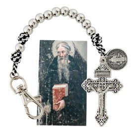 Westmon Works St Benedict Pocket Rosary Metal Beads and Crucifix Set with Holy Card