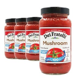 Dei Fratelli Mushroom Pasta Sauce (24 oz. jars; 4 pack) - No Water Added - Never from Tomato Paste - 5th Generation Recipe